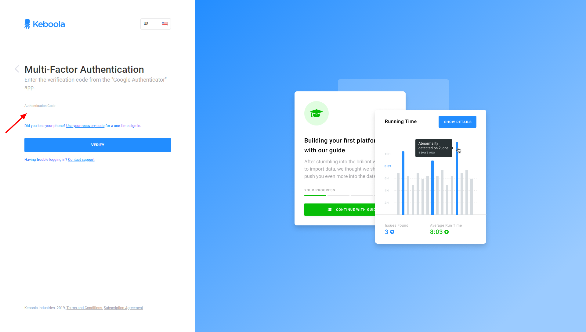 Screenshot -- Login Page MFA
