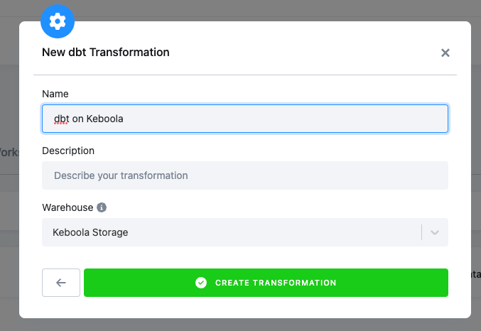 dbt transformation