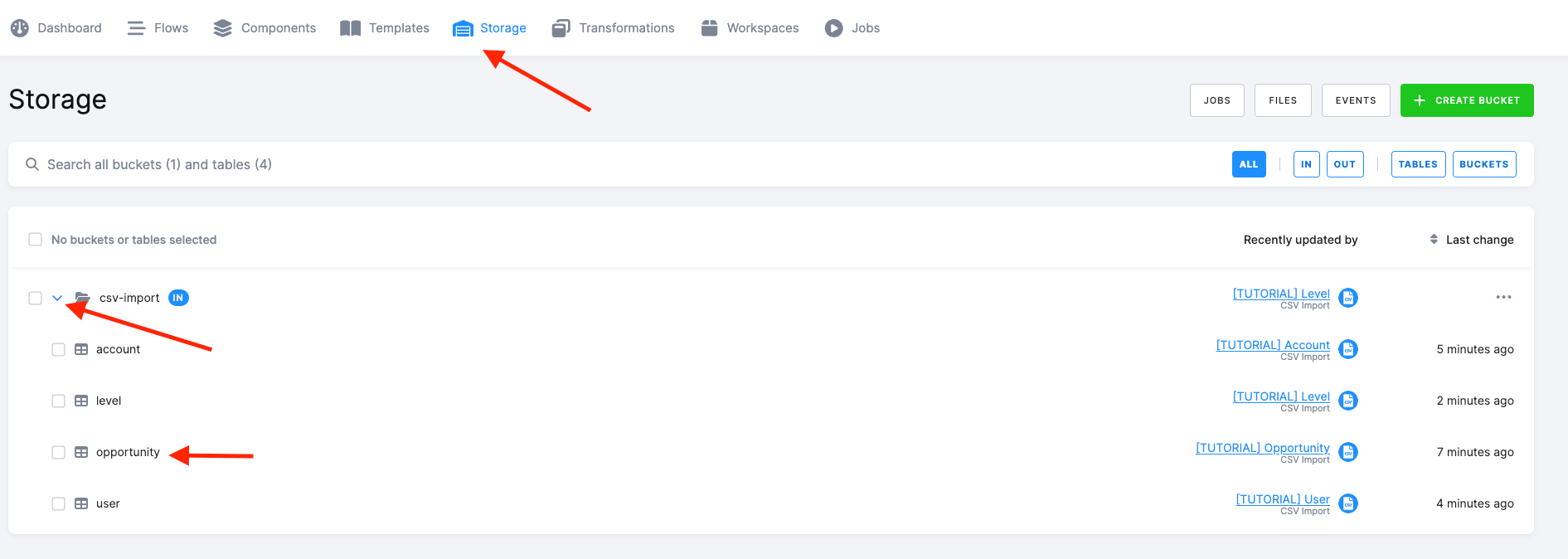 Screenshot -- Upload CSV file progress